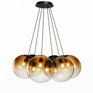 Závěsné svítidlo s.luce Orb Cluster, měděné, 7× E27, sklo, Ø 40 cm small 1