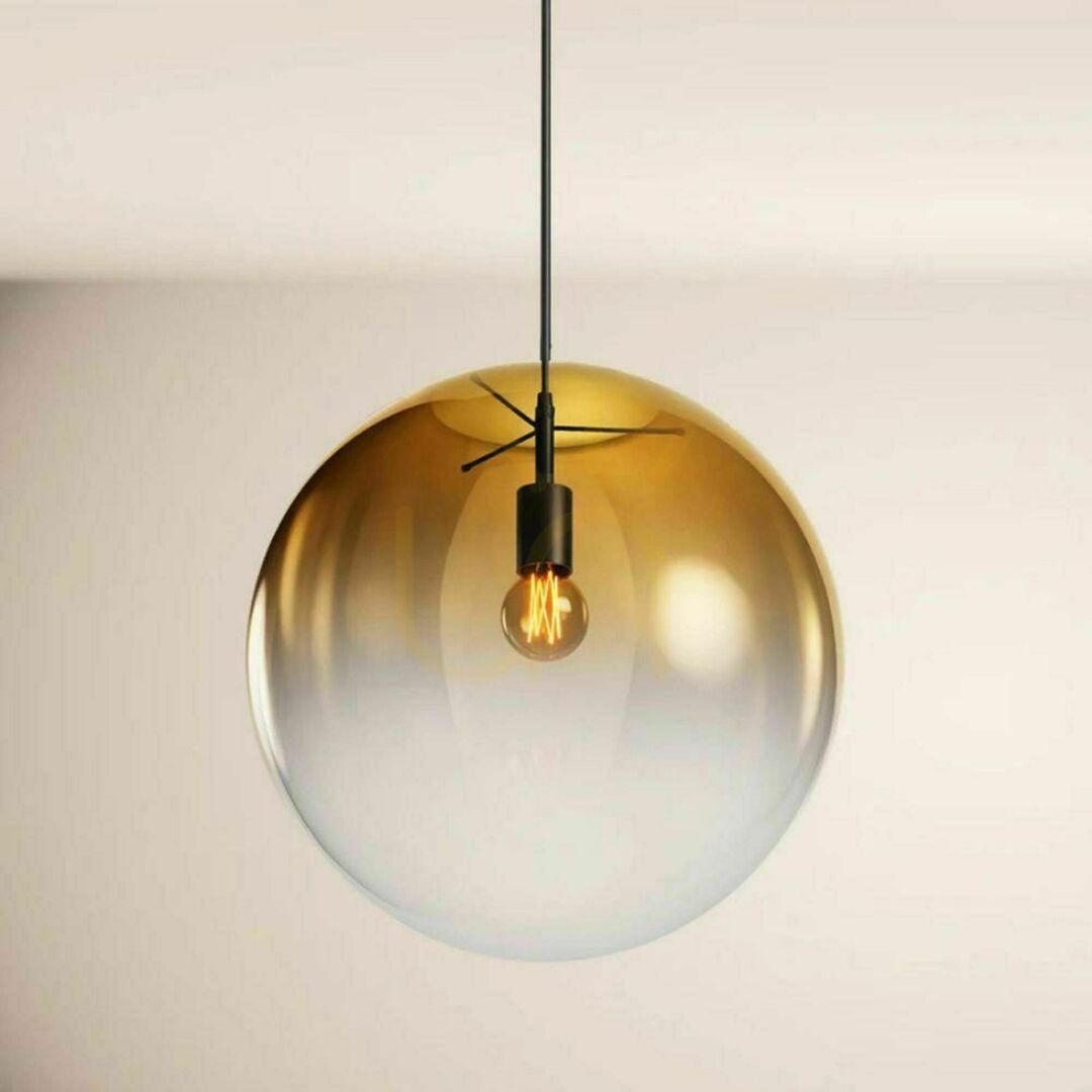 Náhled Závěsné svítidlo s.luce Orb, hnědé sklo, 7× E27, Ø 50 cm Závěsné svítidlo s.luce Orb, hnědé sklo, 7× E27, Ø 50 cm