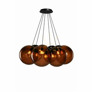 Závěsné svítidlo s.luce Orb, hnědé sklo, 7× E27, Ø 50 cm 2 Závěsné svítidlo s.luce Orb, hnědé sklo, 7× E27, Ø 50 cm small 2