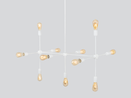Kontrola Závěsné svítidlo TRISO 11 CustomForm 11xE27 60W bílé loft kov 93x57 cm nastavitelný závěs