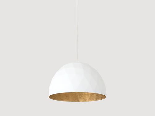 Kontrola Závěsná lampa LEONARD L - zlatá a bílá
