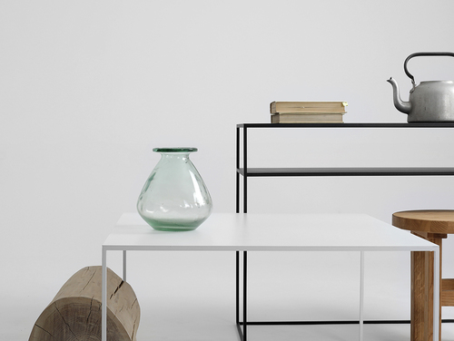 Kontrola Konferenční stolek CustomForm TENSIO METAL 80 – bílý, 80 × 80 cm
