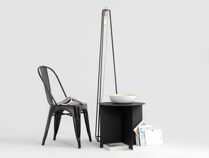 Kulatý konferenční stolek CustomForm OLI METAL 50 černý small 2