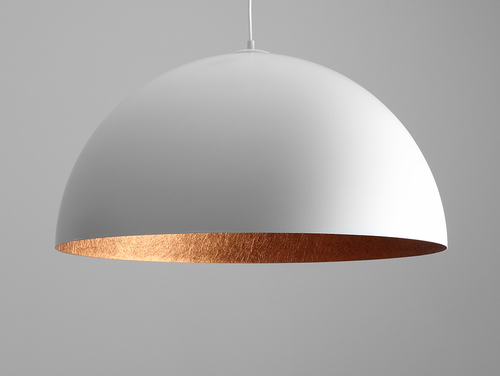 Kontrola Závěsná lampa LORD 70 - měď-bílá