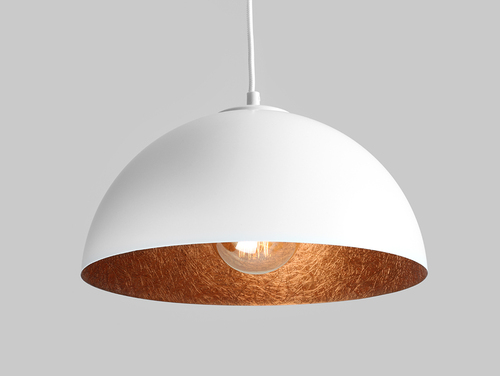 Kontrola Závěsná lampa LORD 35 - měď-bílá