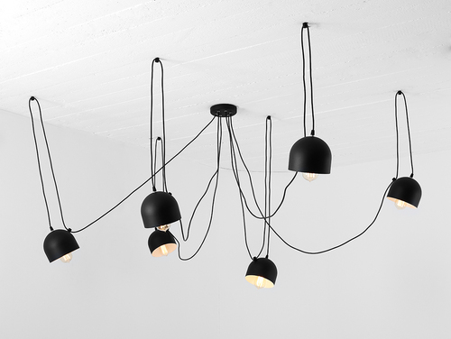 Kontrola Závěsná lampa POPO 6 - černá
