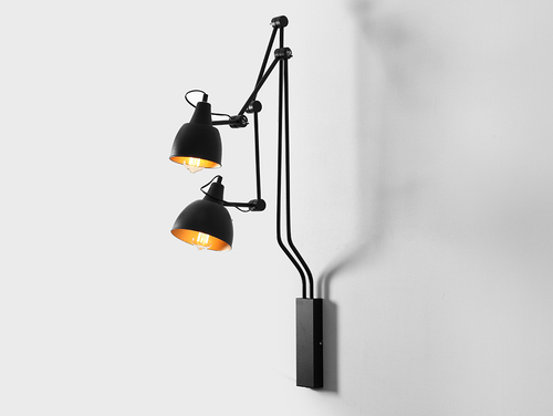 Kontrola COBEN WALL 2 nástěnná lampa - černá