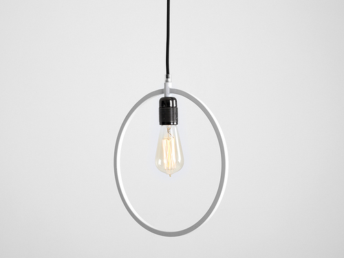 Kontrola Jedna závěsná lampa VETO, bílá, kulatá