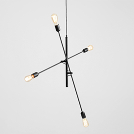 Závěsné svítidlo CustomForm TWIGO 4, černé, 4 × E27 small 6