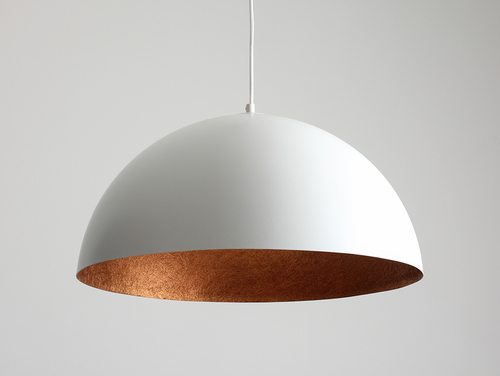 Kontrola Závěsná lampa LORD 50 - měď-bílá