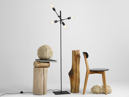 Kontrola Stojací lampa TWIGO FLOOR 4 černá, 4 × E27, 160 cm, CustomForm