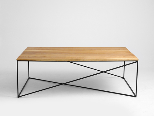 Kontrola Konferenční stolek CustomForm MEMO SOLID WOOD 140, dřevo/černá RAL 9005