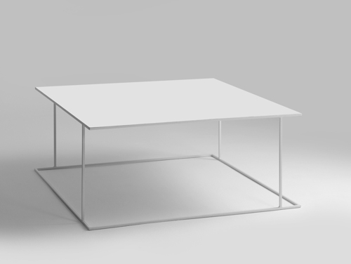 Kontrola Konferenční stolek CustomForm WALT METAL 100 × 100 cm bílý RAL 9003