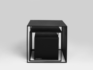 Sada 3 konferenčních stolků CustomForm 2Wall Trio Metal, černá, 35 × 45 × 55 cm small 3