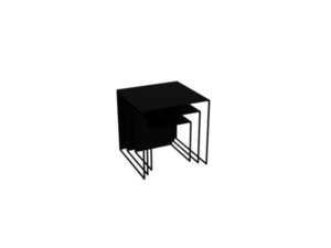 Sada 3 konferenčních stolků CustomForm 2Wall Trio Metal, černá, 35 × 45 × 55 cm small 6
