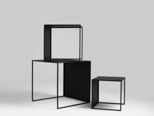 Sada 3 konferenčních stolků CustomForm 2Wall Trio Metal, černá, 35 × 45 × 55 cm small 0
