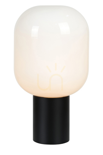 Kontrola Stolní lampa Markslojd Brooklyn 107482 černá bílá sklo 44 cm