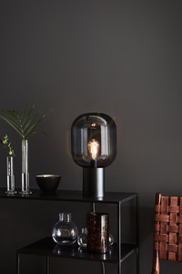 Stolní lampa Markslojd Brooklyn 107481 černá kouřové sklo 44 cm small 1