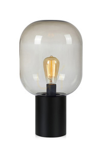 Stolní lampa Markslojd Brooklyn 107481 černá kouřové sklo 44 cm small 0