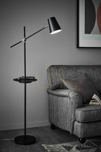 Podlahová lampa Markslojd LINEAR Floor 1L USB černá kovová 144 cm 107307 small 1