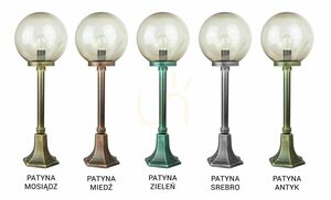 Venkovní stojací lampa SU-MA K 5002/3/KP 250 černá patina 73 cm PMMA small 4
