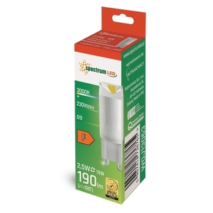Led žárovka G9 230v 2.5W Ww keramické spektrum. 1 Led žárovka G9 230v 2.5W Ww keramické spektrum. small 1