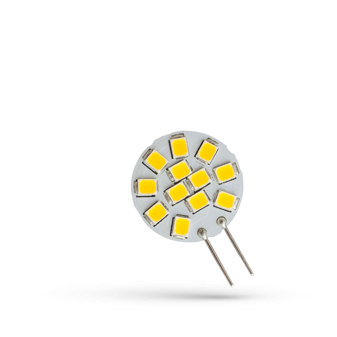 Kontrola LED G4 12 V 1,2 W 12 LED Ww 20 Mm spektrum LED G4 12 V 1,2 W 12 LED Ww 20 Mm spektrum