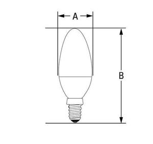 Čirá LED žárovka svíčka SpectrumLED WOJ+13874 E14 4 W 2700 K small 1