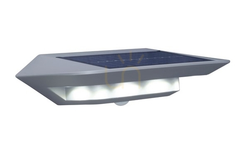 Kontrola Solární venkovní nástěnné svítidlo LUTEC GHOST SOLAR 6901401337 stříbrošedé LED 260lm 4000K s čidlem pohybu IP44