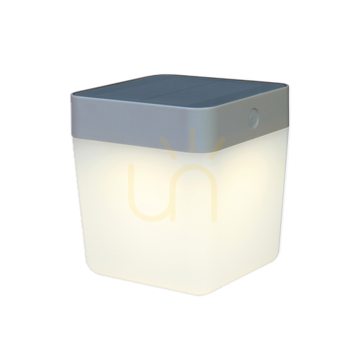 Kontrola Venkovní solární lampa Lutec Table Cube 6908001337 šedá LED 1W