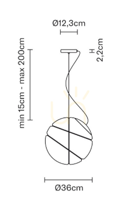 Náhled Závěsná lampa Fabbian Armilla F50 13W - bílá a hnědá - F50 A01 14 Závěsná lampa Fabbian Armilla F50 13W - bílá a hnědá - F50 A01 14
