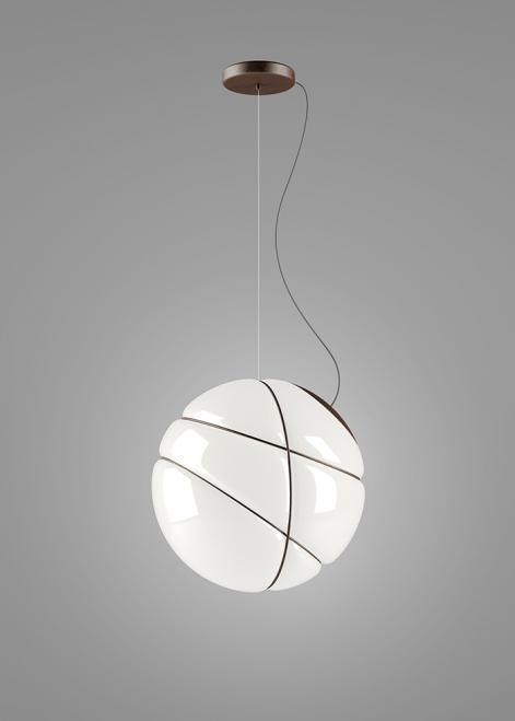 Kontrola Závěsná lampa Fabbian Armilla F50 13W - bílá a hnědá - F50 A01 14 Závěsná lampa Fabbian Armilla F50 13W - bílá a hnědá - F50 A01 14