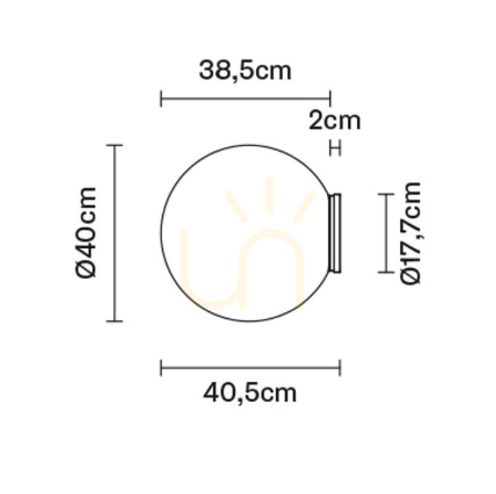 Zobrazit Nástěnná lampa Fabbian Lumi F07 40cm - F07 G31 01 Nástěnná lampa Fabbian Lumi F07 40cm - F07 G31 01