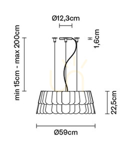 Závěsná lampa Fabbian Roofer F12 13W 59cm - bílá - F12 A05 01 small 6