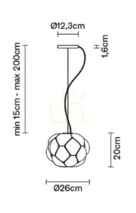 Závěsná lampa Fabbian Cloudy F21 26cm - F21 A03 71 9 Závěsná lampa Fabbian Cloudy F21 26cm - F21 A03 71 small 9