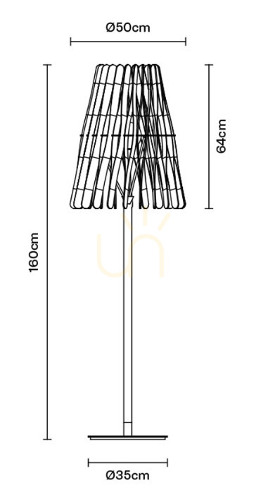 Náhled Fabbian Stick F23 Cono stojací lampa - F23 C06 69 Fabbian Stick F23 Cono stojací lampa - F23 C06 69