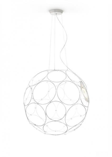 Kontrola Závěsná lampa Fabbian Giro F30 17W 67cm - bílá - F30 A01 01 Závěsná lampa Fabbian Giro F30 17W 67cm - bílá - F30 A01 01