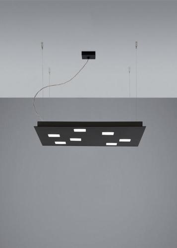 Kontrola Závěsná lampa Fabbian Quarter F38 5W 59,5x59,5cm - Černá - F38 A03 02