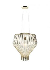 Závěsná lampa Fabbian Saya F47 22W 48cm - Průhledná a zlatá - F47 A23 00 small 0