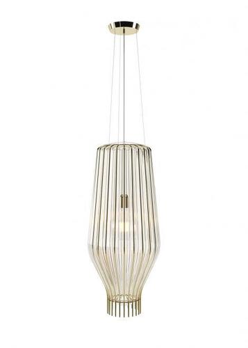 Kontrola Závěsná lampa Fabbian Saya F47 22W 31cm - Zlatá a průhledná - F47 A25 00