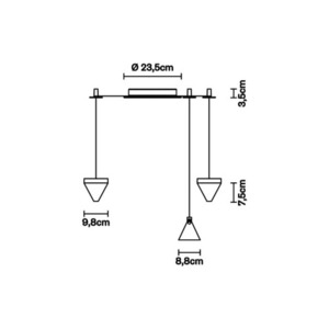 Závěsná lampa Fabbian Tripla Bronze - F41G0276 small 1
