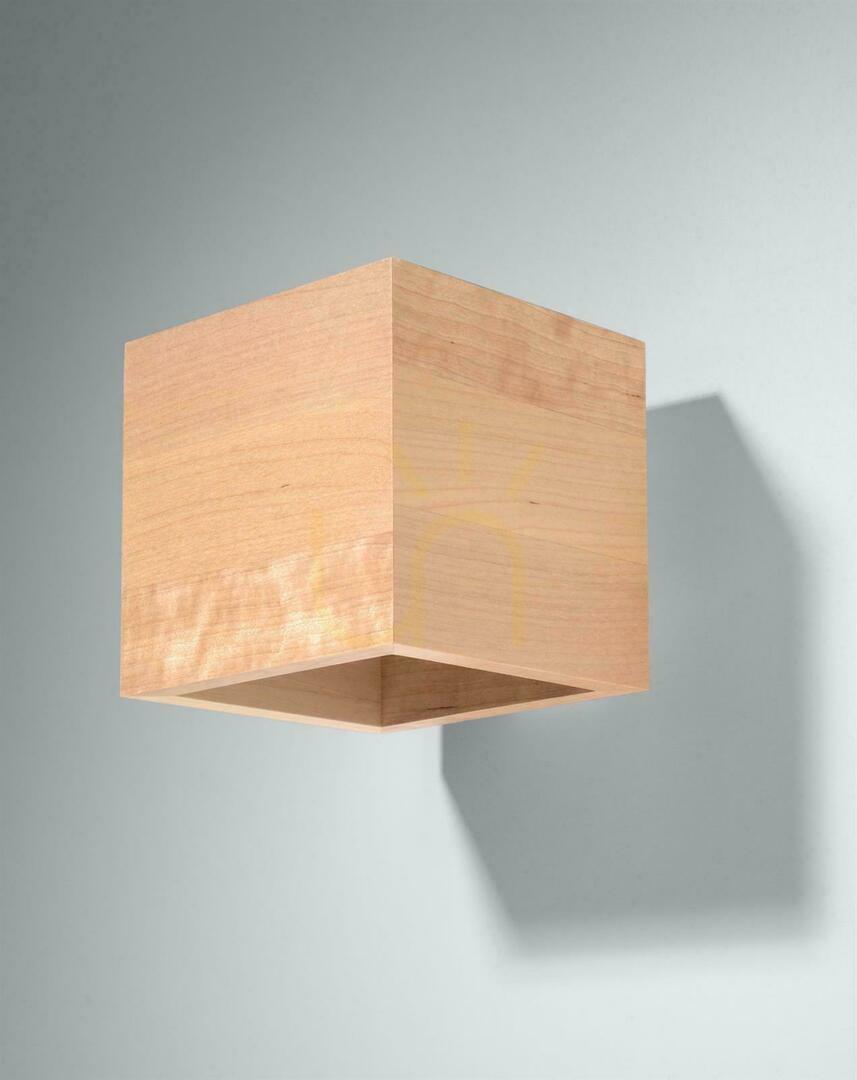 Nástěnná lampa QUAD Natural Wood