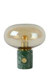 Stolní lampa Lucide CHARLIZE E27 40W zelený mramor jantarové sklo retro 23 cm 03520/01/62 small 1