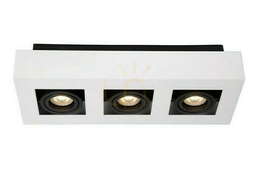 Kontrola Downlight Lucide Xirax 3x GU10 bílý černý LED 2200K stmívatelný 09119/16/31