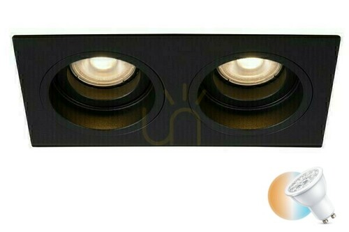 Kontrola Stropní čočka Lucide EMBED černá 2x GU10 LED 22959/02/30