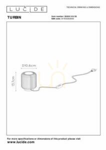Stolní lampa Lucide TURBIN LED šedá 5W 400 lm 3000K 26500/05/36 small 4
