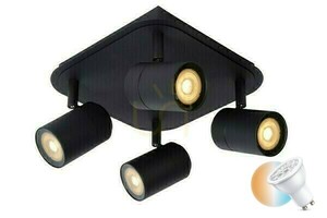 Plafon Lucide LENNERT černý 4x GU10 LED 3000K IP44 26958/20/30 small 0