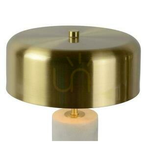 Stolní lampa Lucide MIRASOL 34540/03/31, bílý mramor a matná zlatá, 3×G9, Ø25 cm small 4