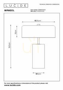 Stolní lampa Lucide MIRASOL 34540/03/31, bílý mramor a matná zlatá, 3×G9, Ø25 cm small 5