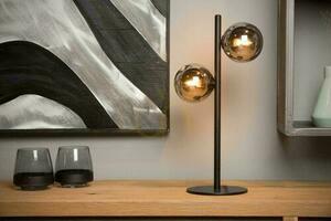 Stolní lampa Lucide TYCHO černá retro průmyslová sklo 45574/02/30 small 2